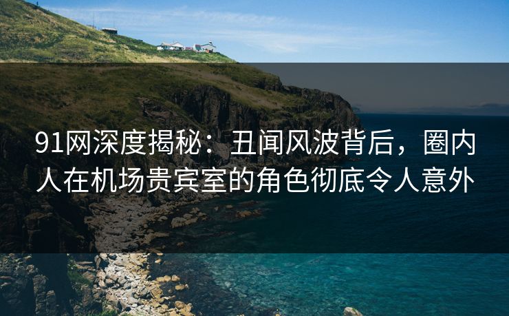 91网深度揭秘：丑闻风波背后，圈内人在机场贵宾室的角色彻底令人意外